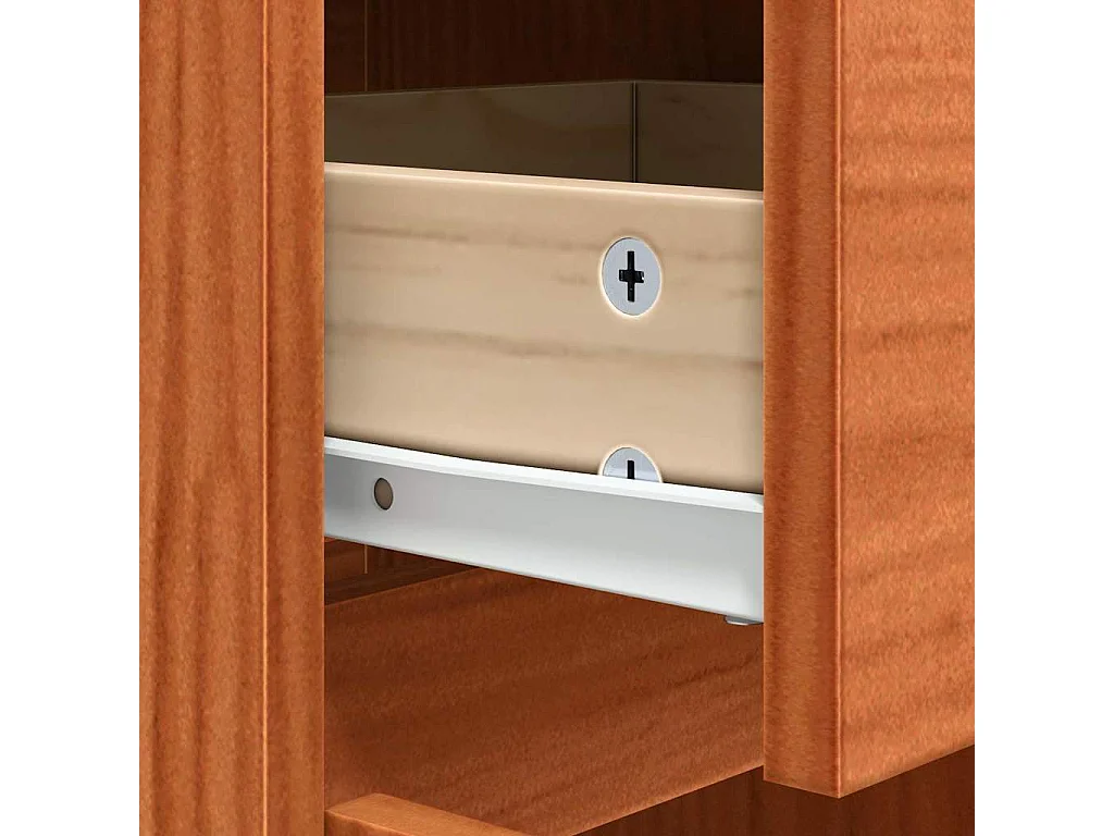 Buffet Marron cire 110 x 34 x 75 cm Bois massif en pin