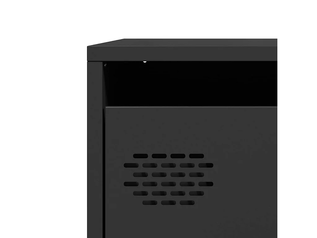 Buffet noir 68x39x73,5 cm acier laminé à froid