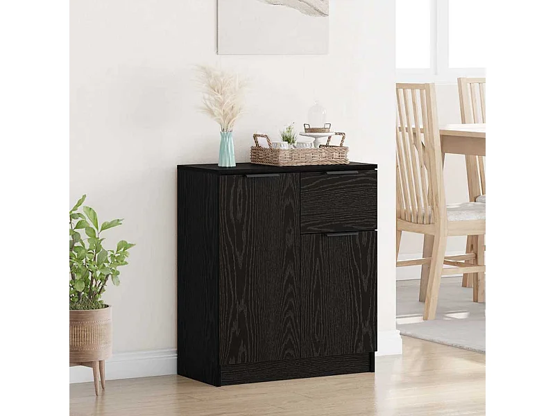 Vitrina Roble negro 60 x 30 x 70 cm Madera contrachapada