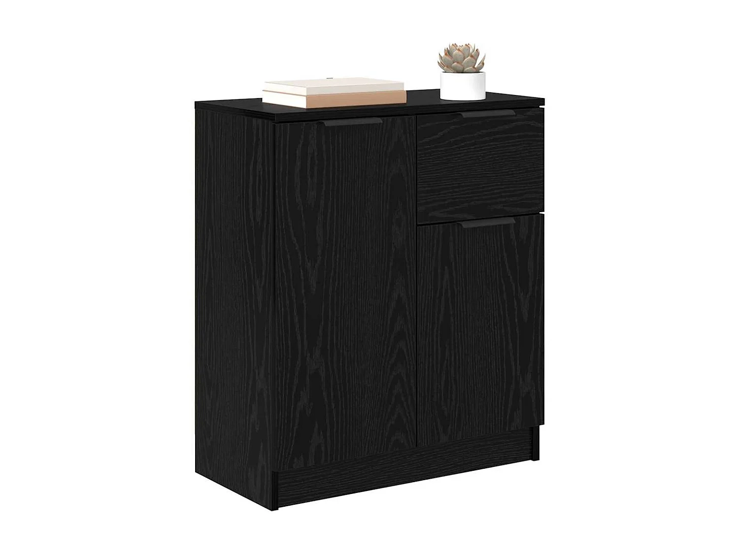 Buffet avec tiroir Chêne noir 60 x 30 x 70 cm Bois d'ingénierie