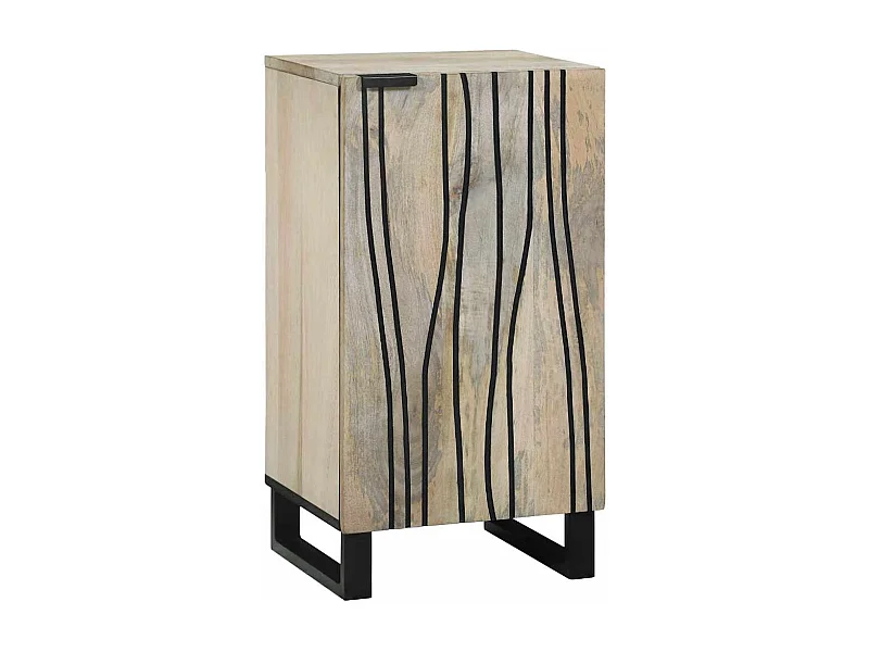 Aparador Blanco 40 x 33 x 75 cm madera maciza de mango