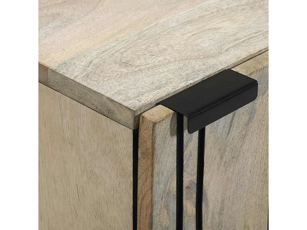 Buffet Blanc 40 x 33 x 75 cm bois de manguier massif