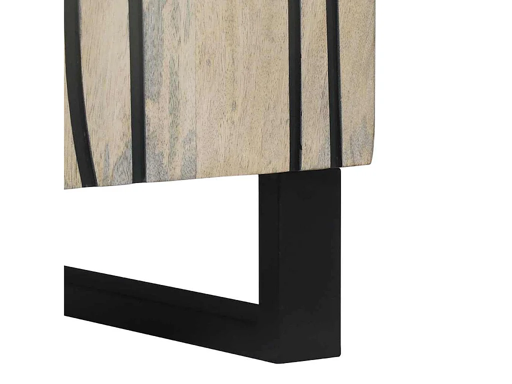 Buffet Blanc 40 x 33 x 75 cm bois de manguier massif