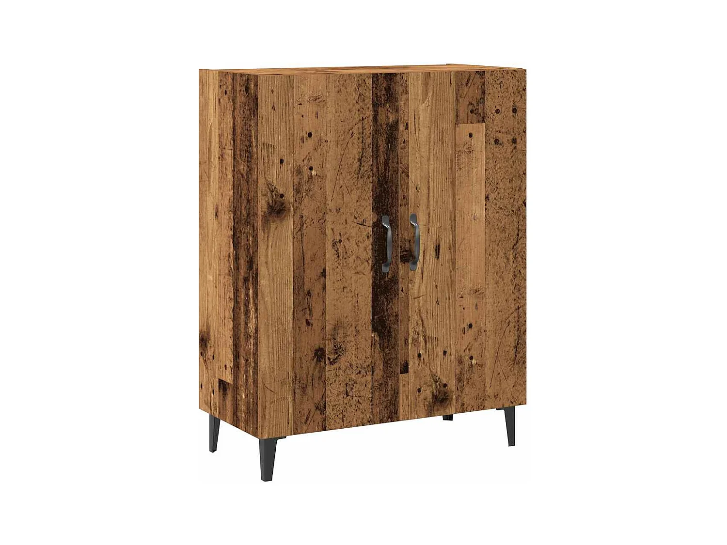 Buffet avec armoire murale vieux bois bois d'ingénierie