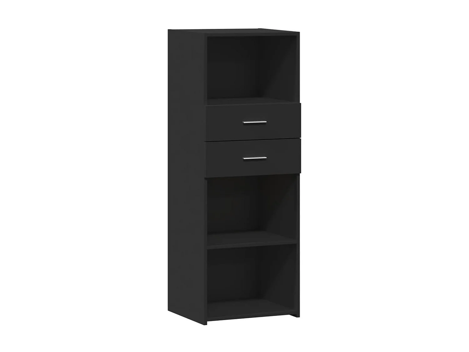 Buffet haut noir 45x42,5x124 cm bois d'ingénierie