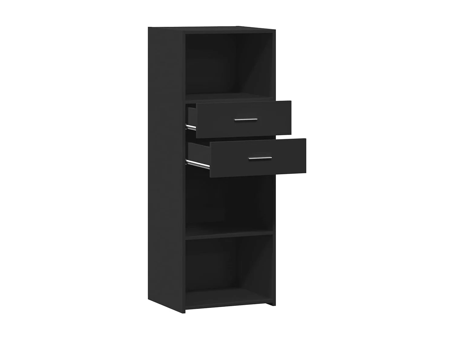 Buffet haut noir 45x42,5x124 cm bois d'ingénierie