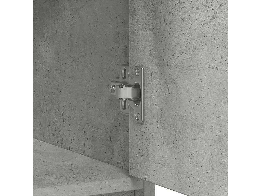 Buffet avec tiroirs et portes gris béton 73x31x90 cm