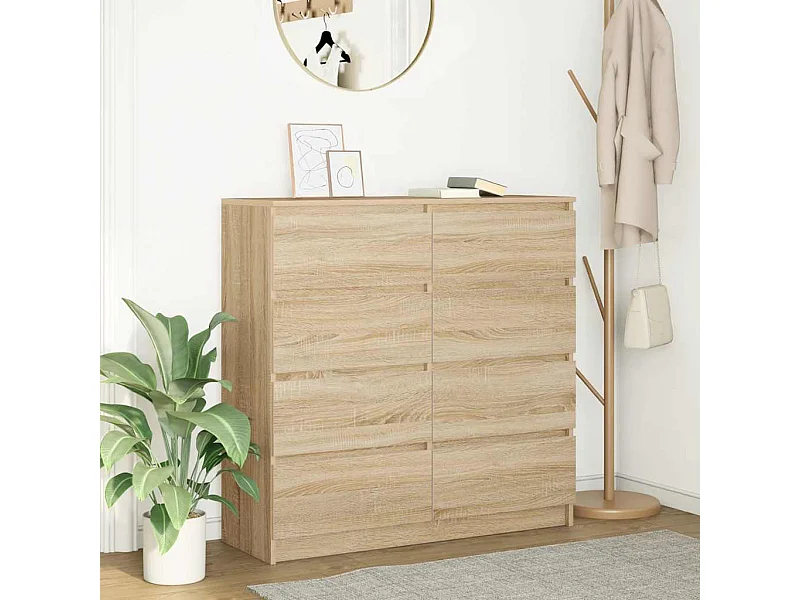 Buffet chêne sonoma 100x35x99 cm bois d'ingénierie