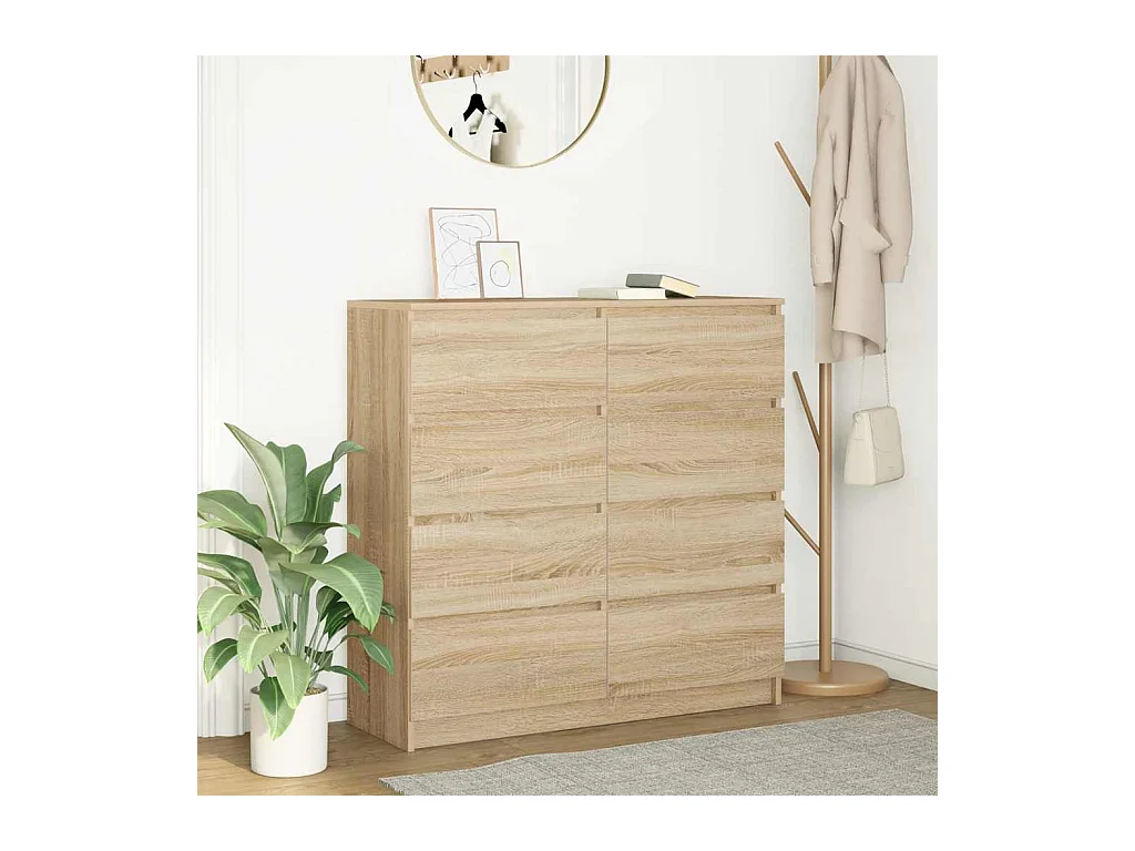 Buffet chêne sonoma 100x35x99 cm bois d'ingénierie