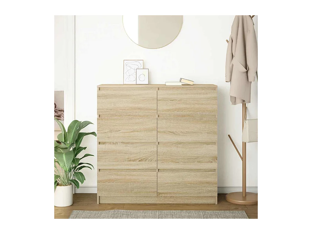 Buffet chêne sonoma 100x35x99 cm bois d'ingénierie