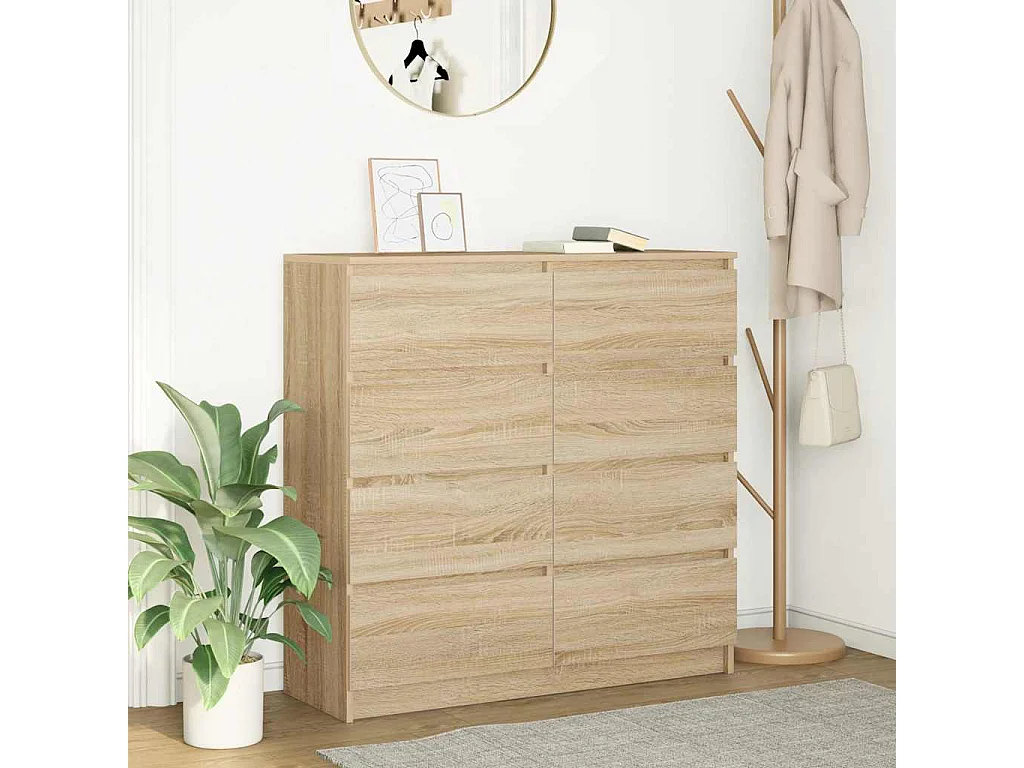 Buffet chêne sonoma 100x35x99 cm bois d'ingénierie