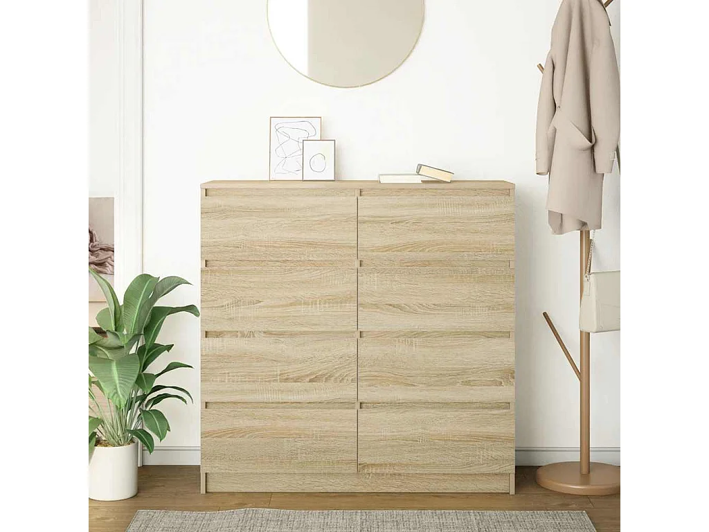 Buffet chêne sonoma 100x35x99 cm bois d'ingénierie