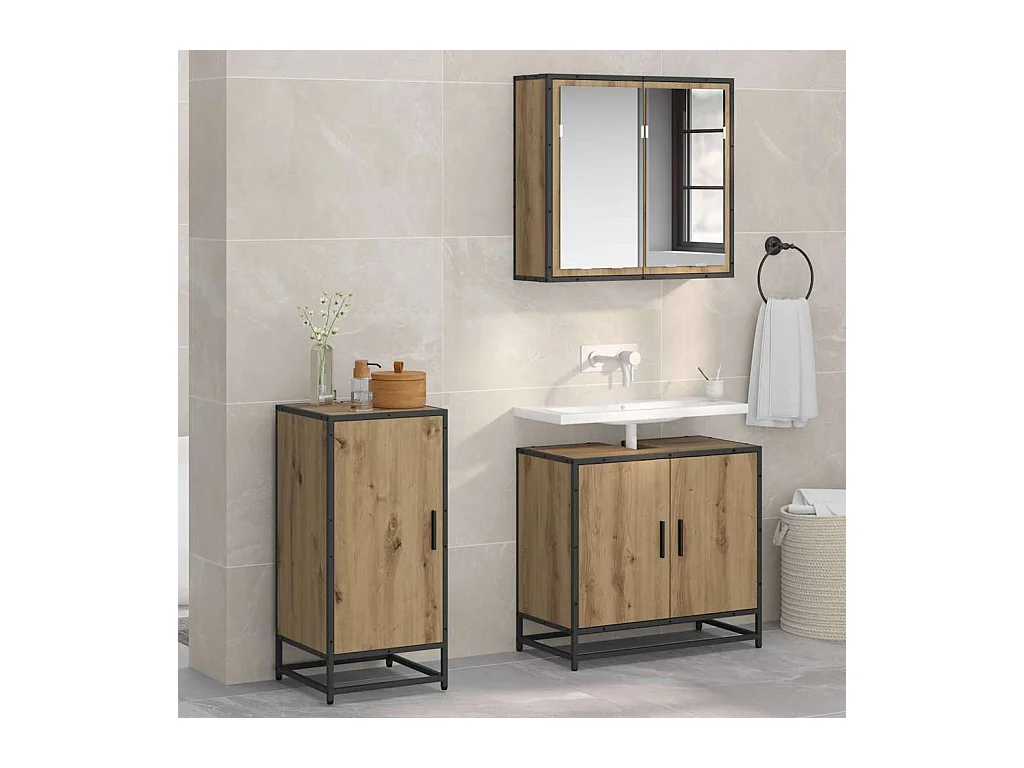 Buffet chêne artisanal 35 x 35,5 x 76 cm Bois d'ingénierie