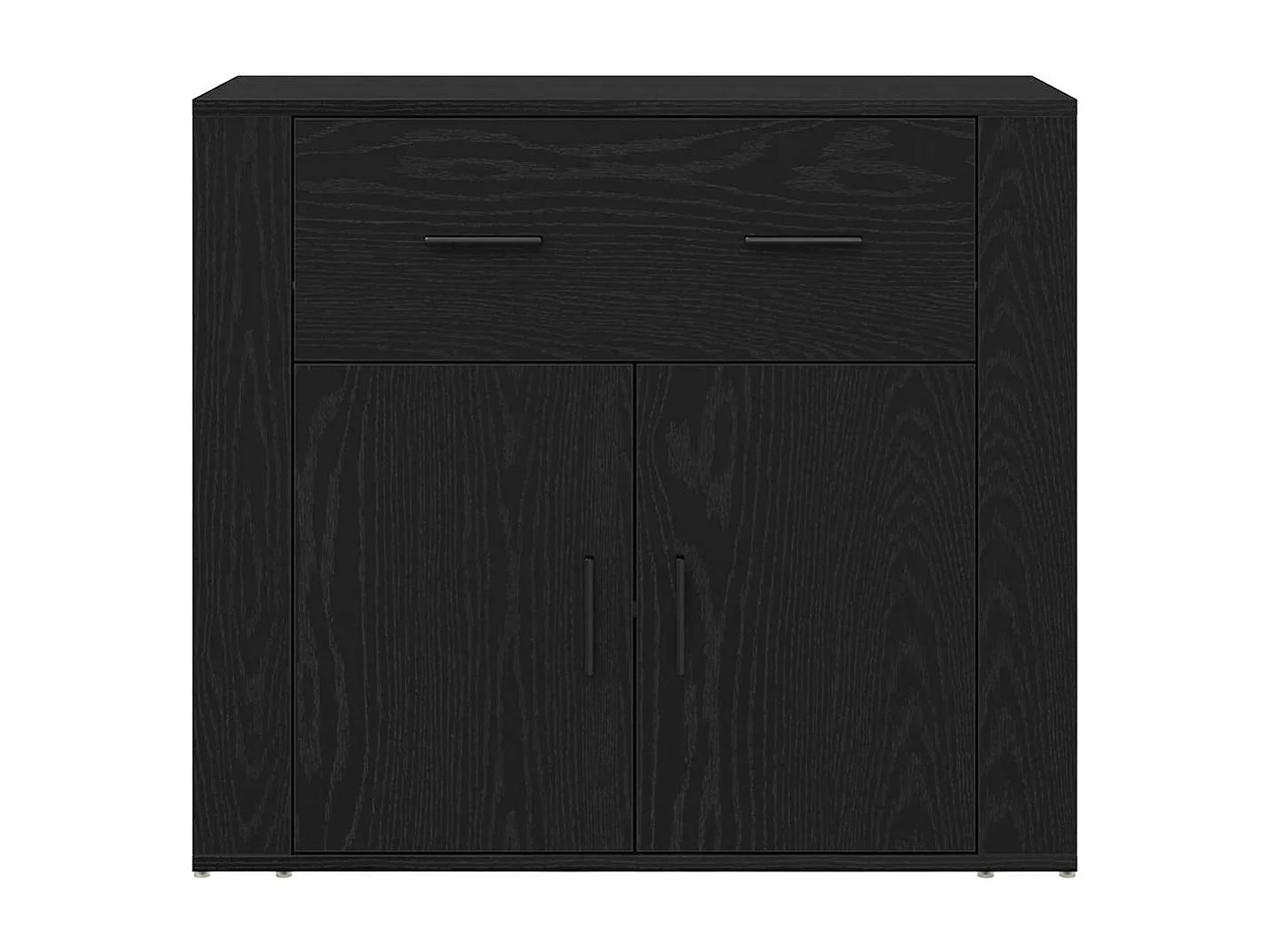 Haut de Buffet Chêne noir 80 x 33 x 150 cm Bois d'ingénierie