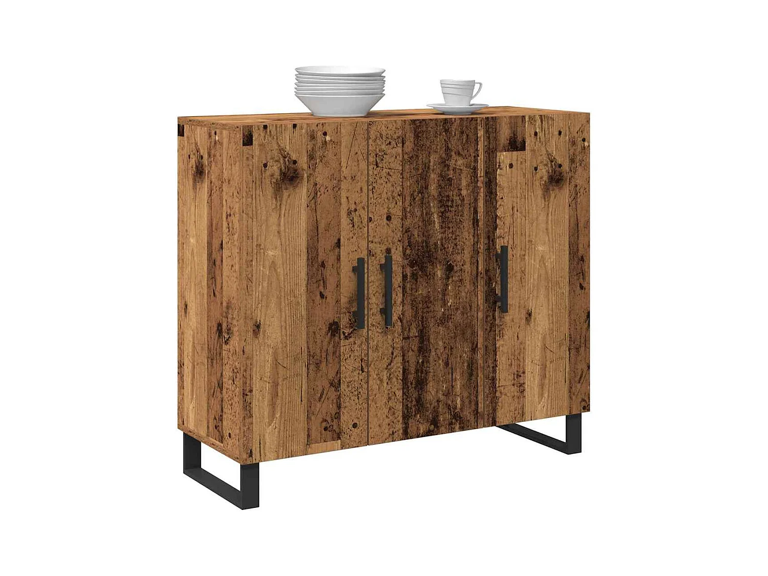 Buffet Bois ancien 90 x 34 x 80 cm Bois d'ingénierie