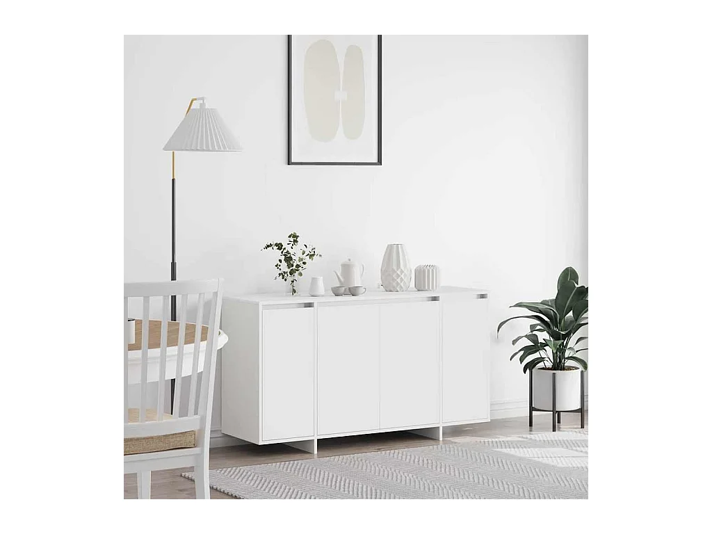 Buffet Branco 135 x 41 x 69 cm Madeira processada
