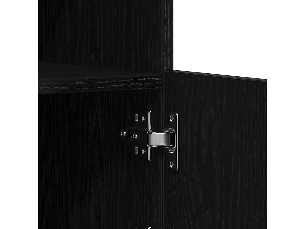 Buffet Noir 60.5 x 37 x 67 cm Bois d'ingénierie