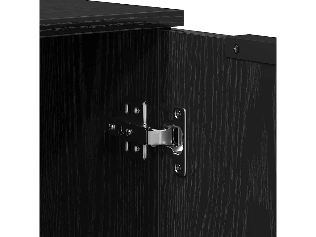 Buffet Chêne noir 180 x 30 x 70 cm Bois d'ingénierie