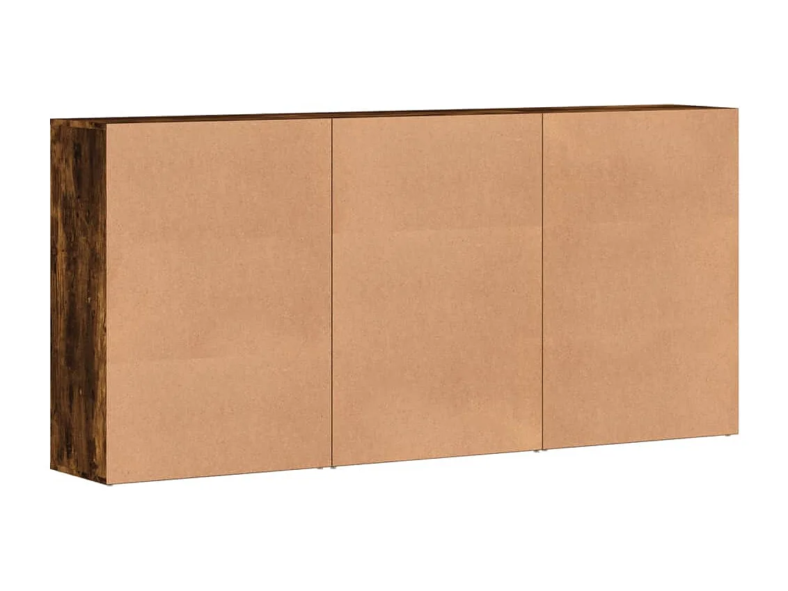 Dressoirs 3 st 60x31x84 cm bewerkt hout gerookt eikenkleurig