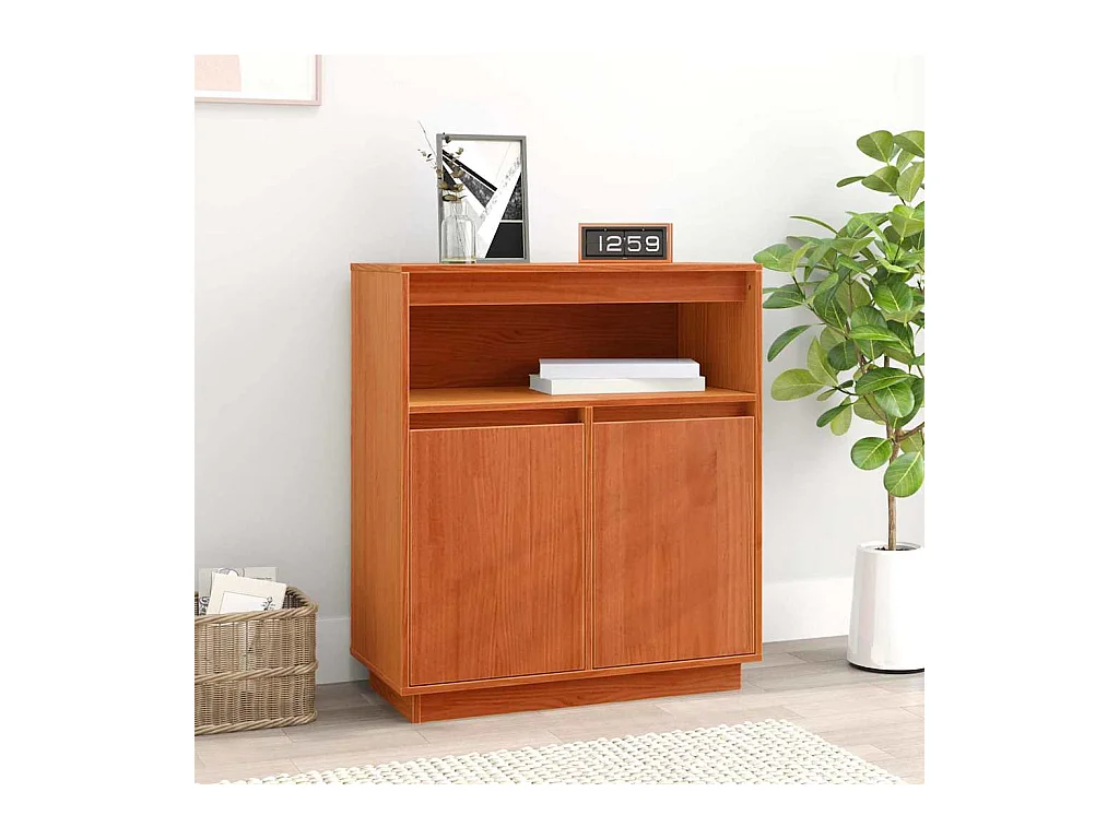 Buffet Marron cire 70 x 34 x 80 cm Bois massif en pin