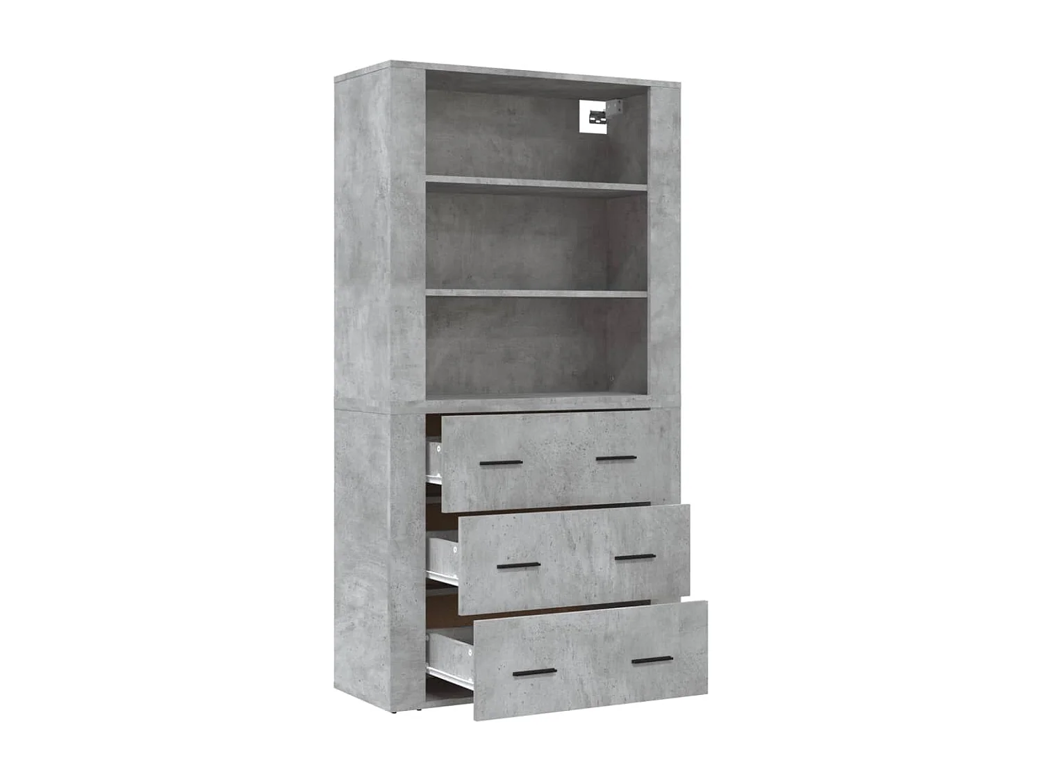 Buffet haut Gris béton Bois d'ingénierie