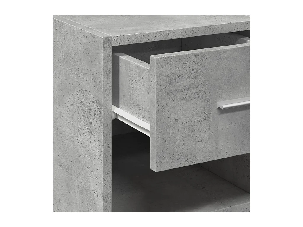 Buffet gris béton 45x42,5x93 cm bois d'ingénierie