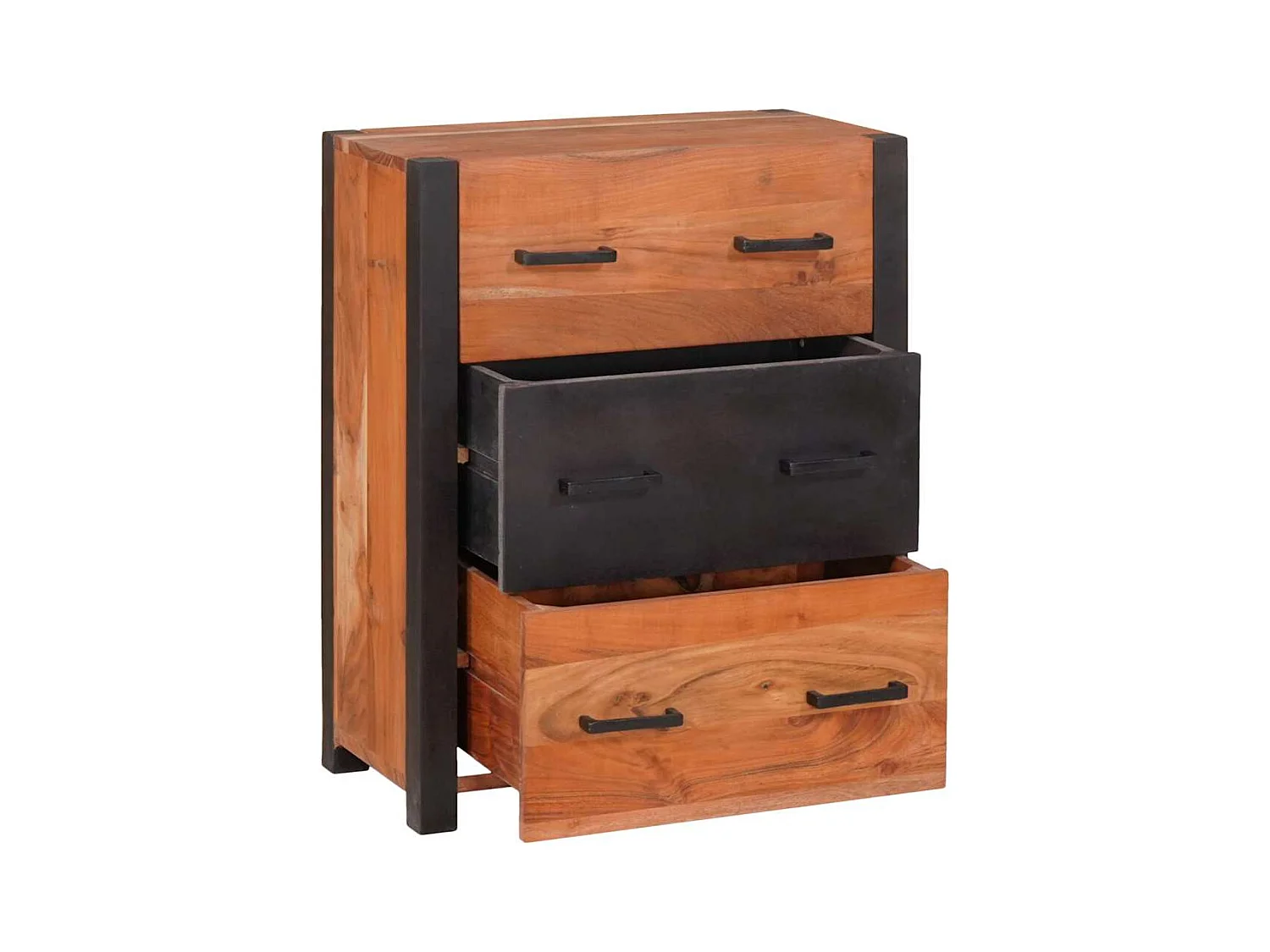 Buffet 3 pièces Marron 165 x 30 x 75 cm Bois d'acacia massif