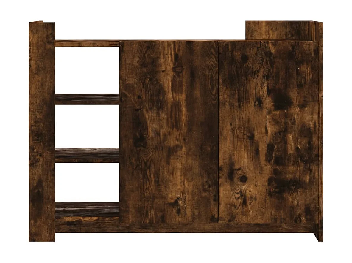 Buffet chêne fumé 100x35x75 cm bois d'ingénierie