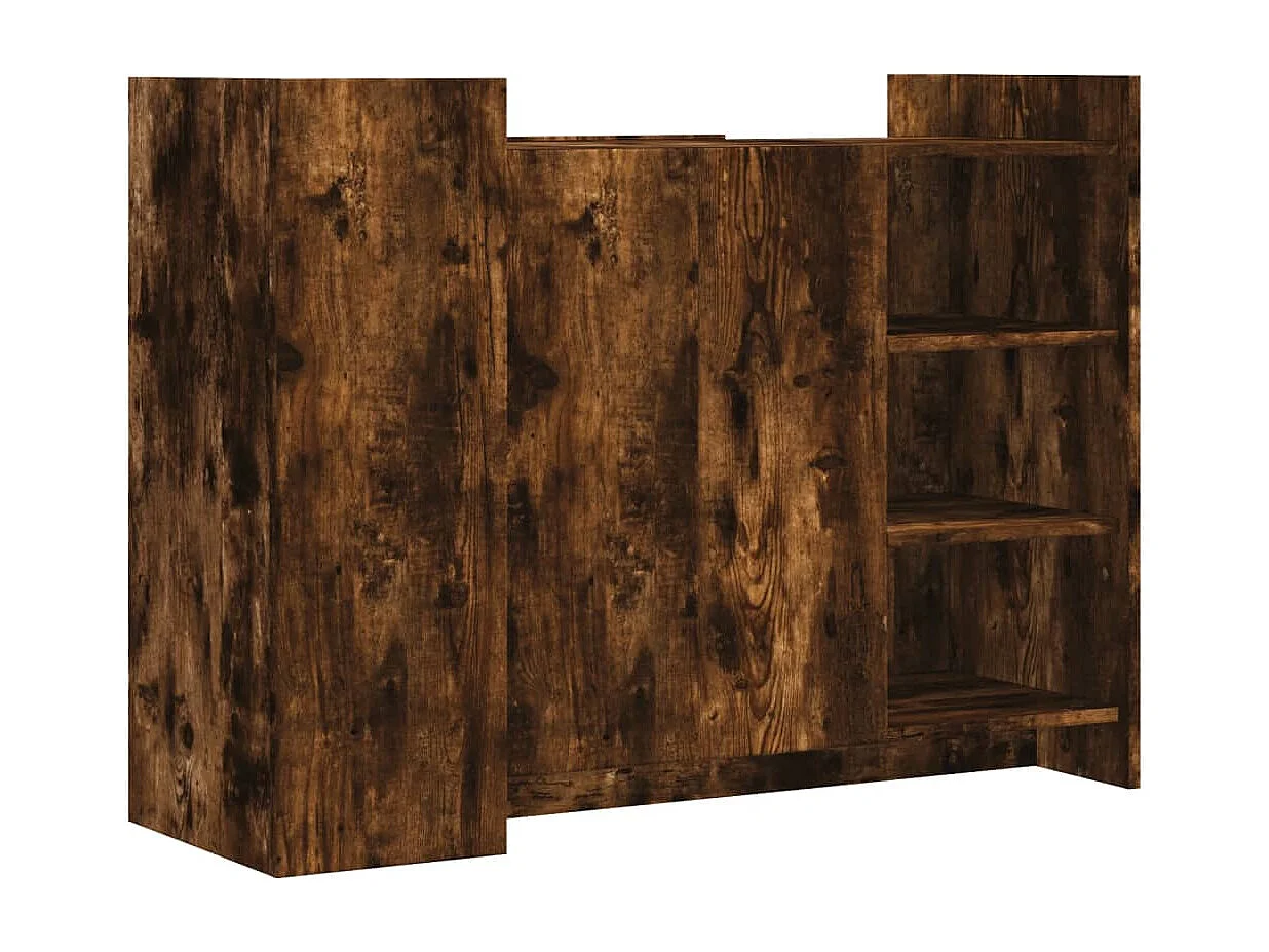 Buffet chêne fumé 100x35x75 cm bois d'ingénierie