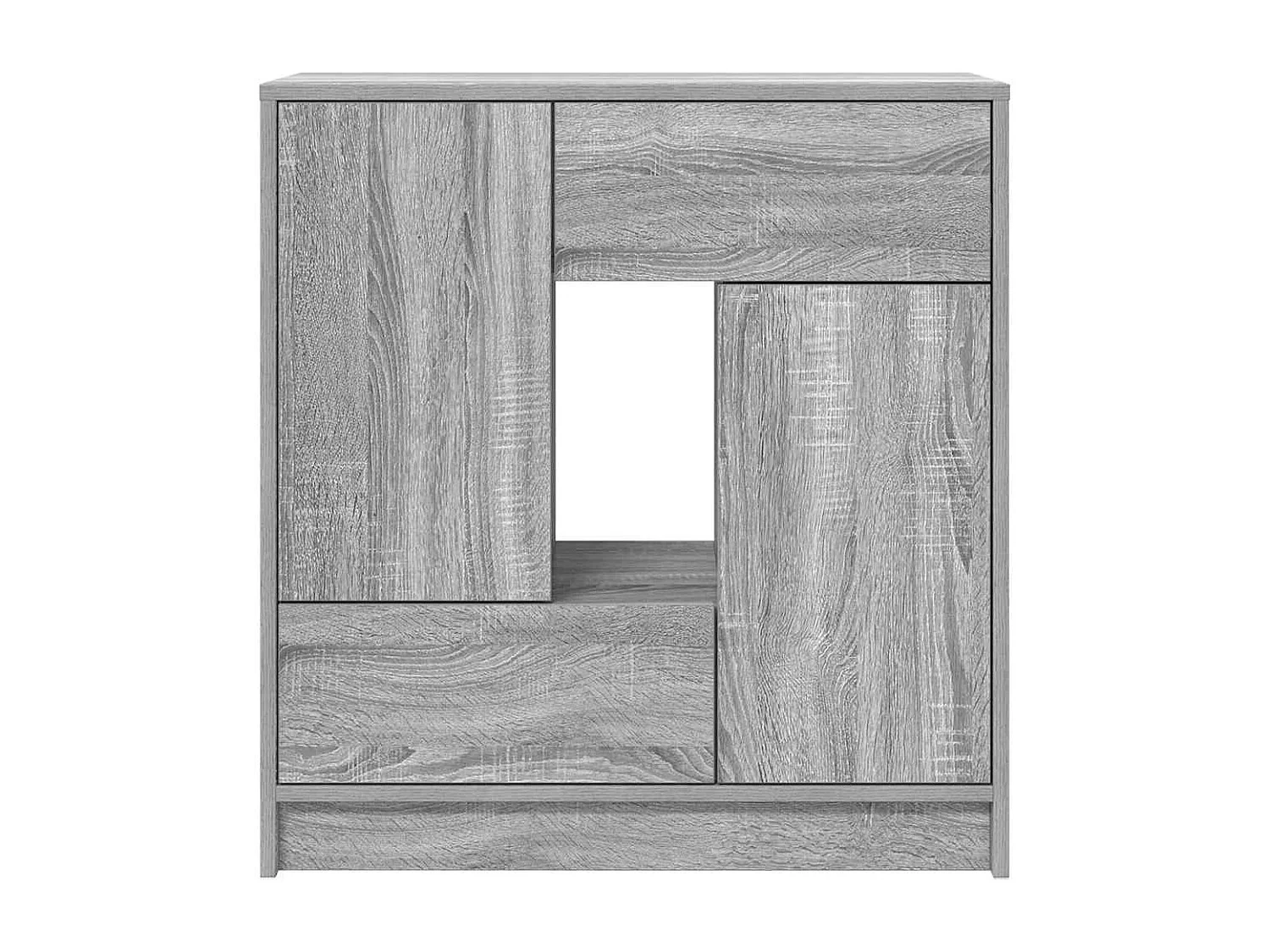 Buffet avec tiroirs et portes sonoma gris 70,5x34x74,5 cm