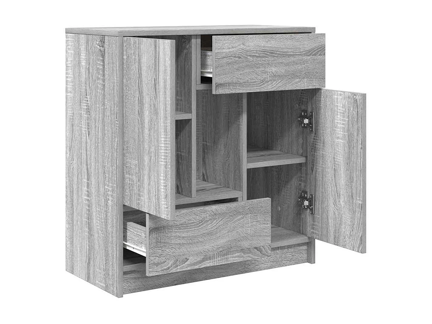 Buffet avec tiroirs et portes sonoma gris 70,5x34x74,5 cm