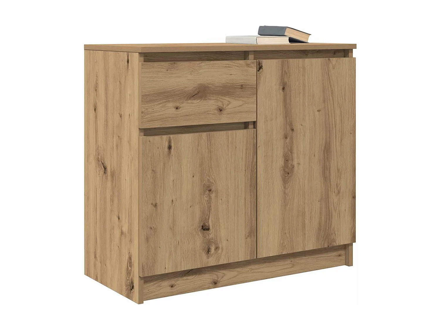 Buffet avec tiroir chêne artisanal 71x35x65 cm bois ingénierie