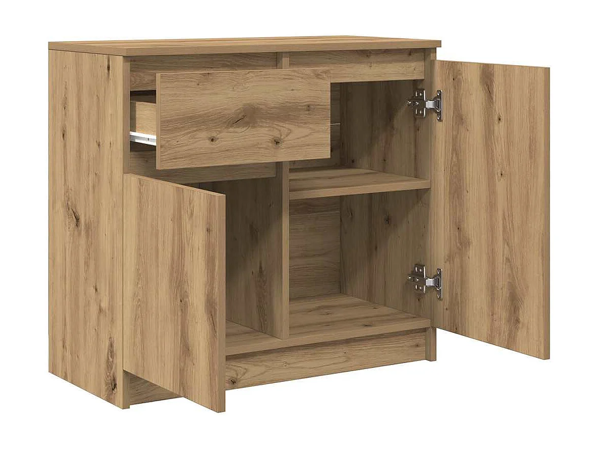 Dressoir lade 71x35x65 cm spaanplaat artisanaal eikenkleurig