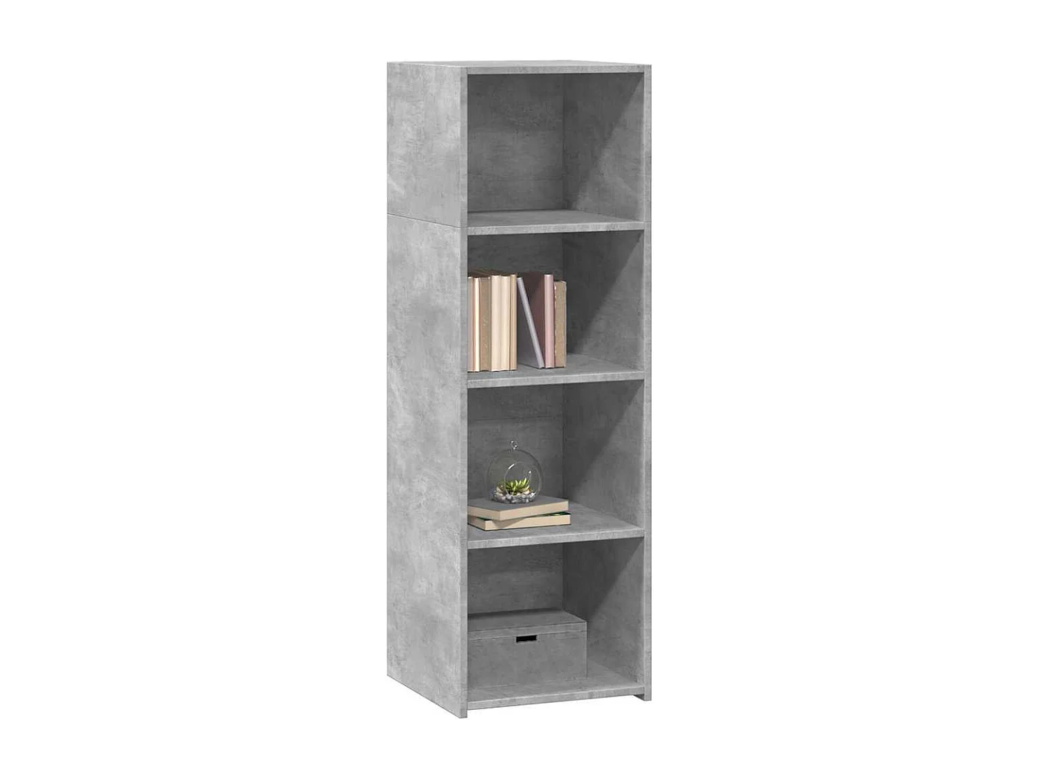 Buffet gris béton 40x41x124 cm bois d'ingénierie