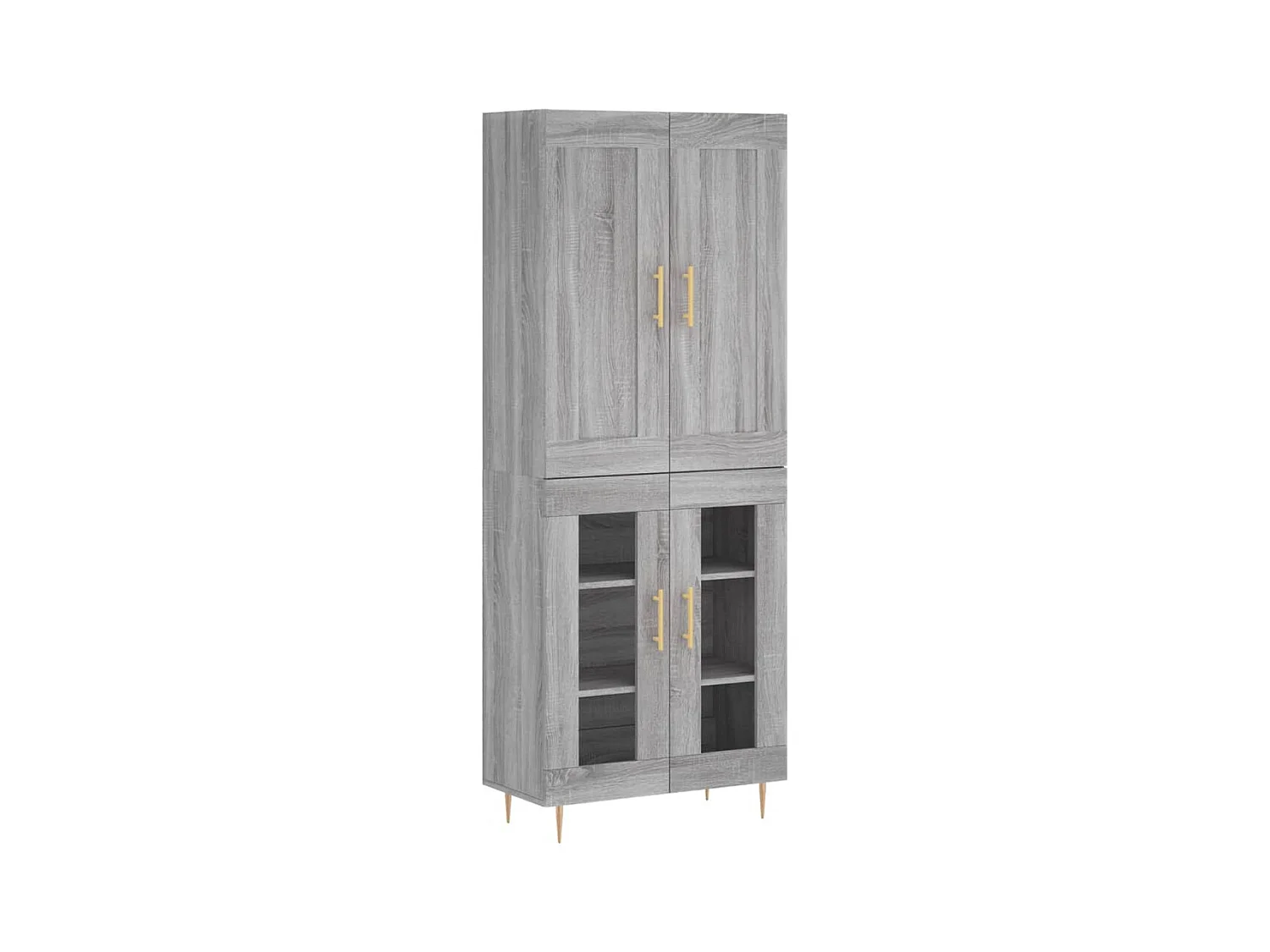 Buffet haut Sonoma gris 69,5x34x180 cm Bois d'ingénierie