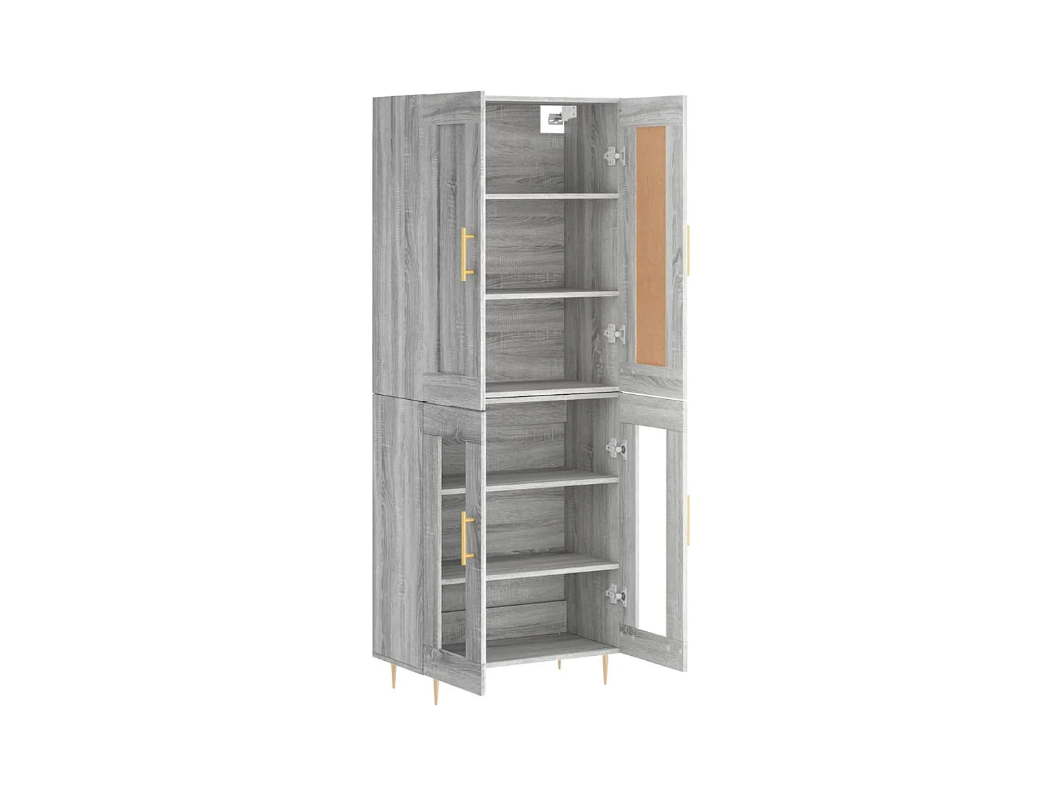 Buffet haut Sonoma gris 69,5x34x180 cm Bois d'ingénierie