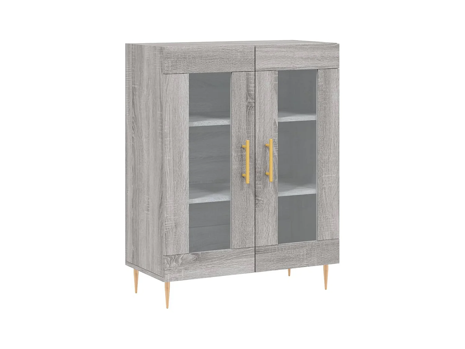 Buffet haut Sonoma gris 69,5x34x180 cm Bois d'ingénierie