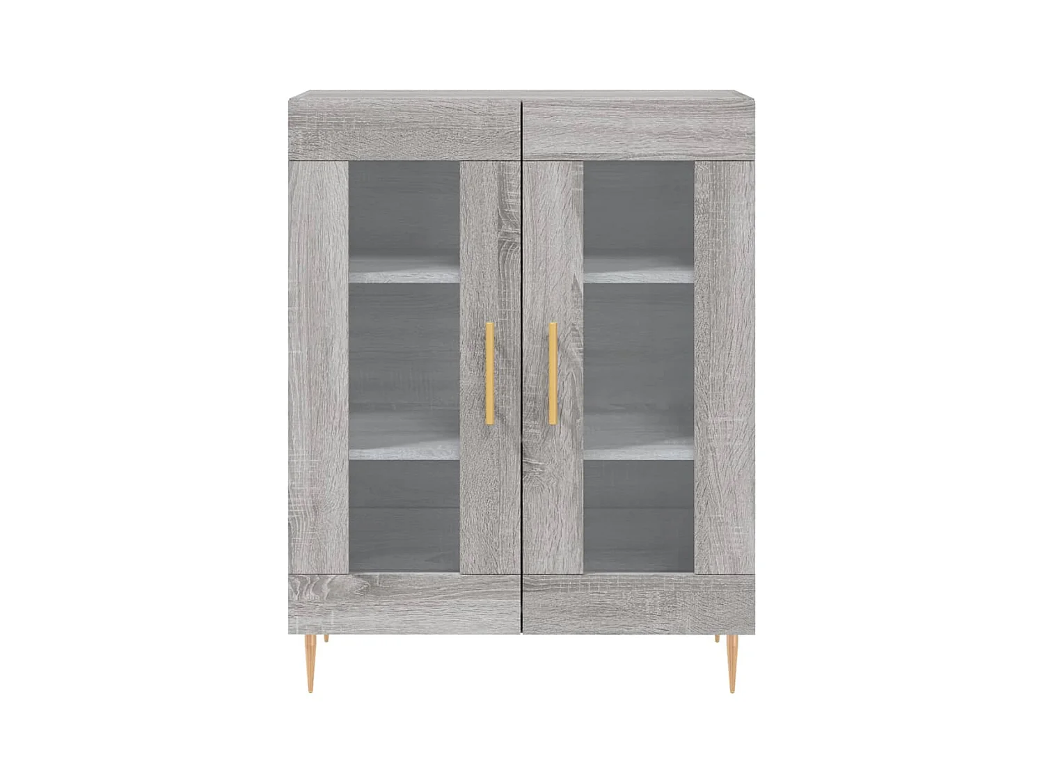 Buffet haut Sonoma gris 69,5x34x180 cm Bois d'ingénierie