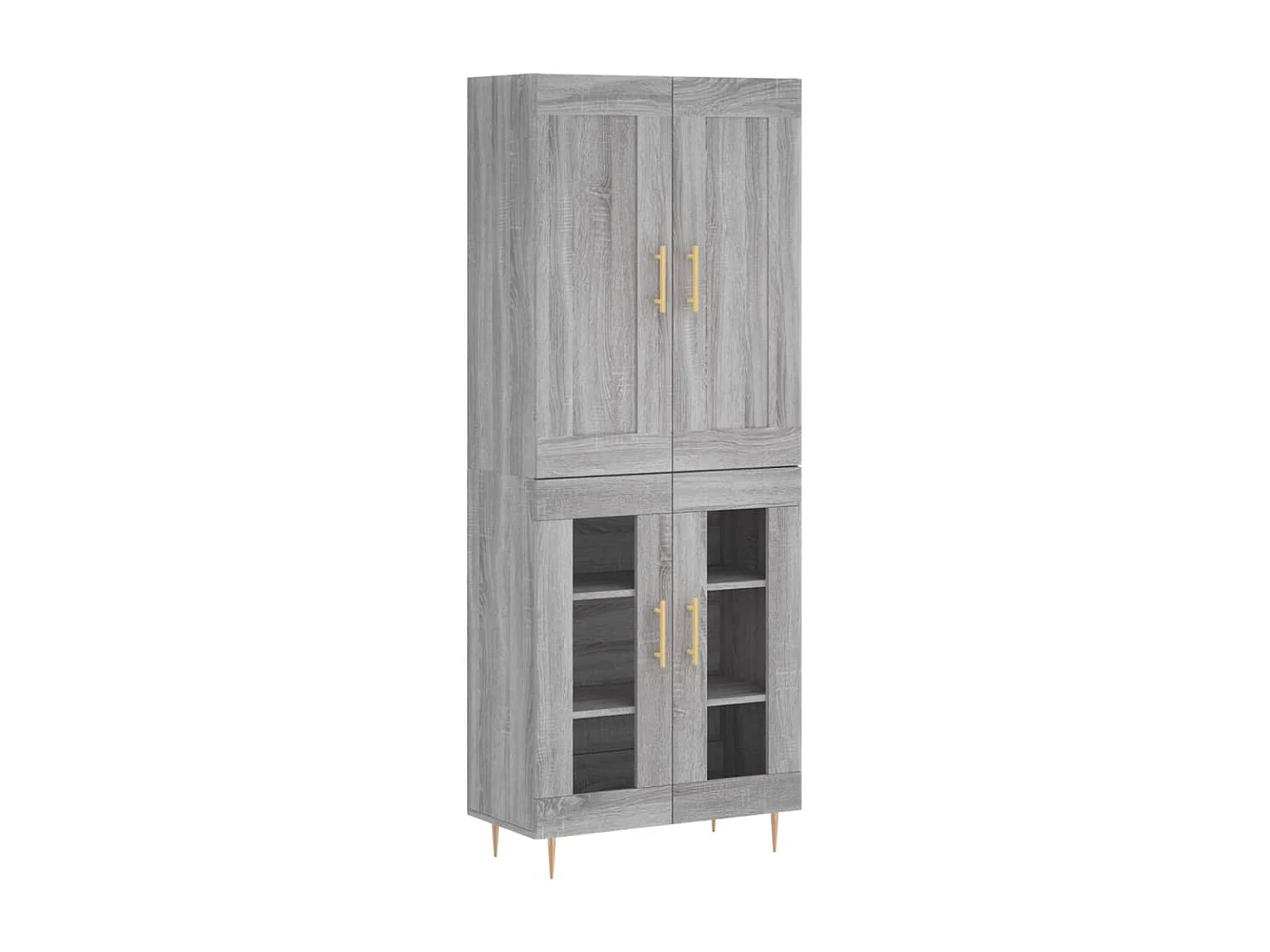 Buffet haut Sonoma gris 69,5x34x180 cm Bois d'ingénierie