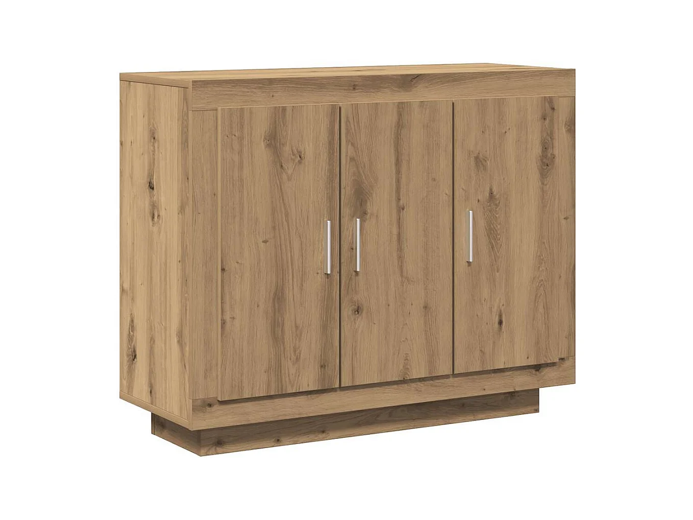 Buffet chêne artisanal 92x35x75 cm bois d'ingénierie