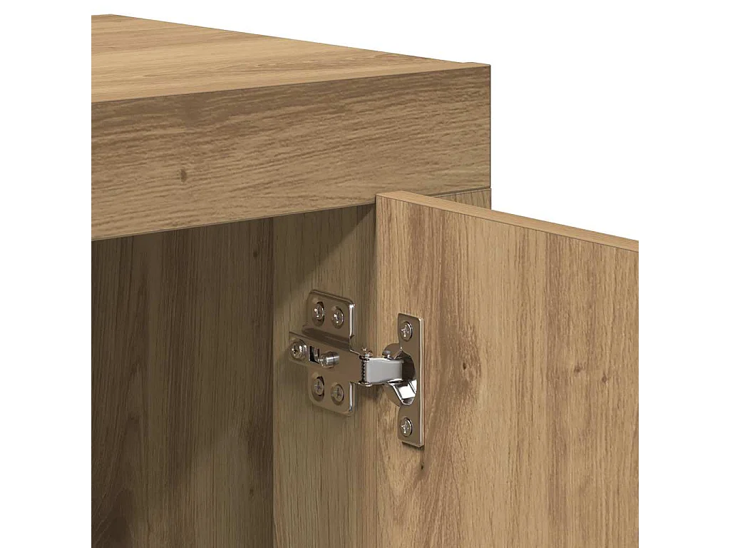 Buffet chêne artisanal 92x35x75 cm bois d'ingénierie