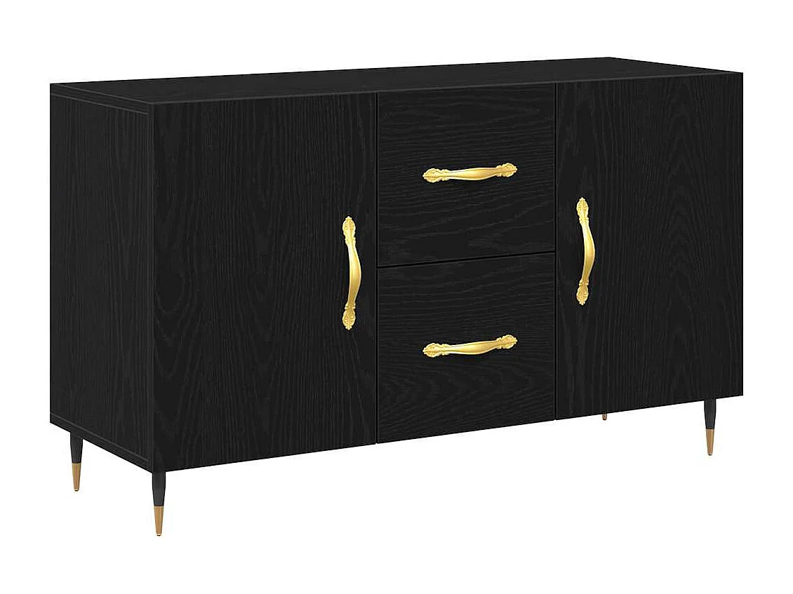 Buffet Chêne noir 100 x 36 x 60 cm Bois d'ingénierie