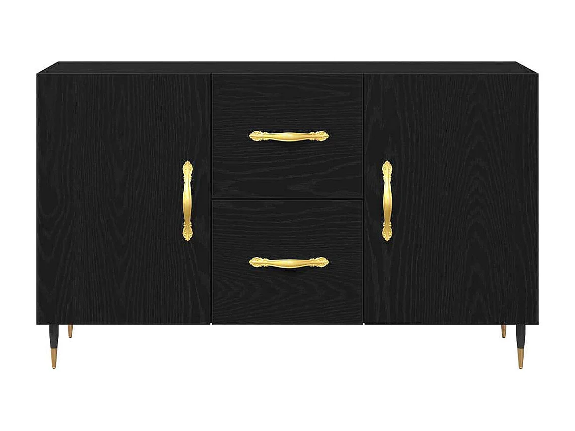 Buffet Chêne noir 100 x 36 x 60 cm Bois d'ingénierie