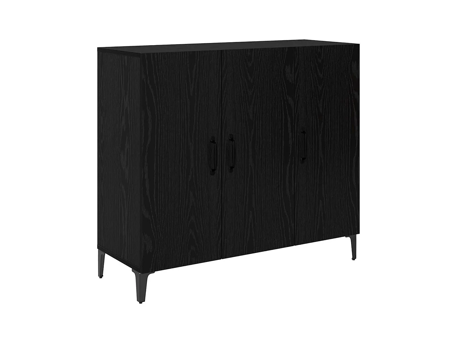 Vitrina Roble negro 34 x 90 x 80 cm Madera contrachapada