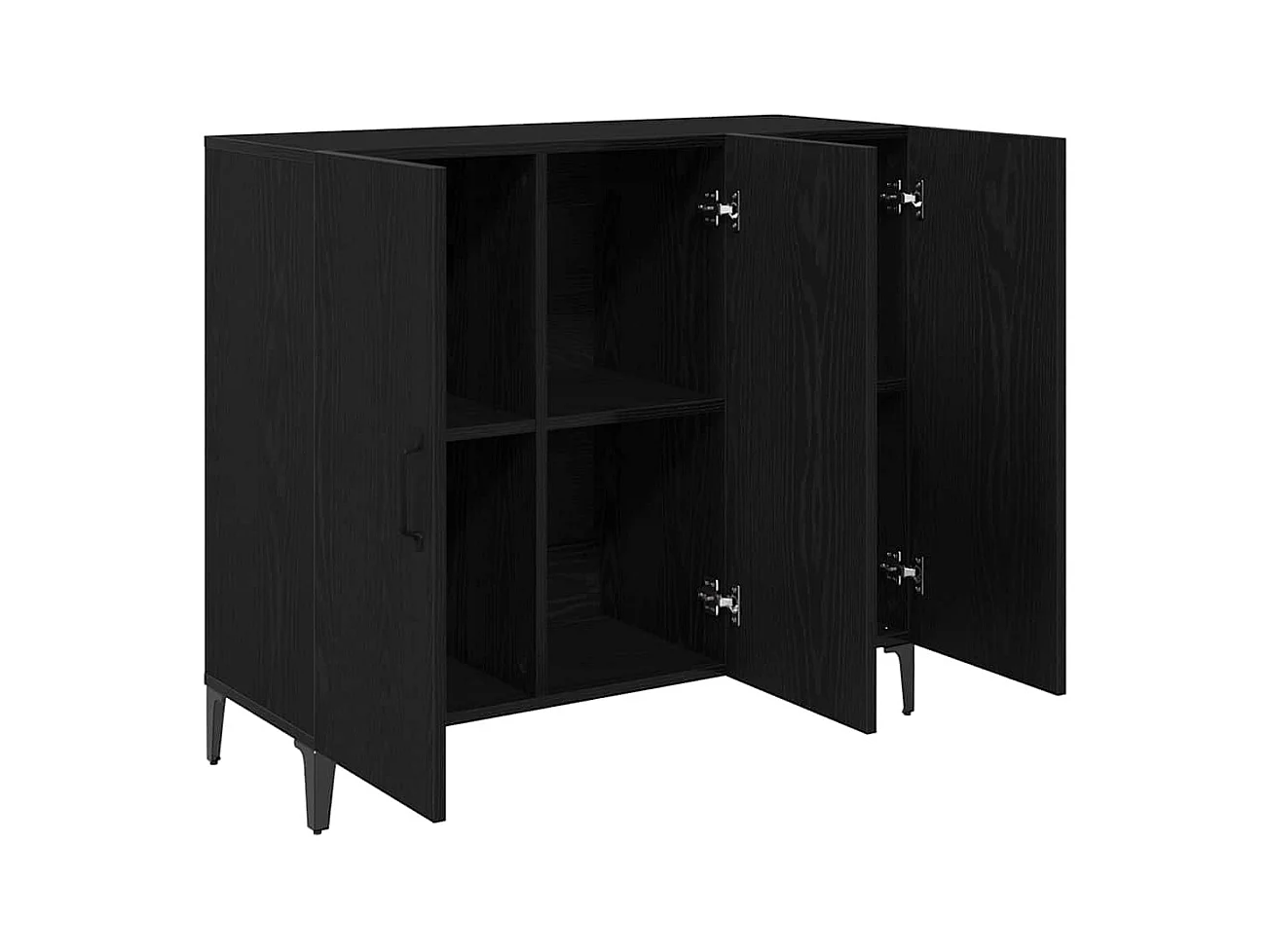 Vitrina Roble negro 34 x 90 x 80 cm Madera contrachapada