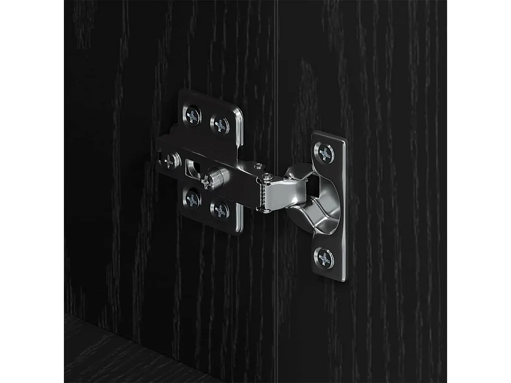 Vitrina Roble negro 34 x 90 x 80 cm Madera contrachapada