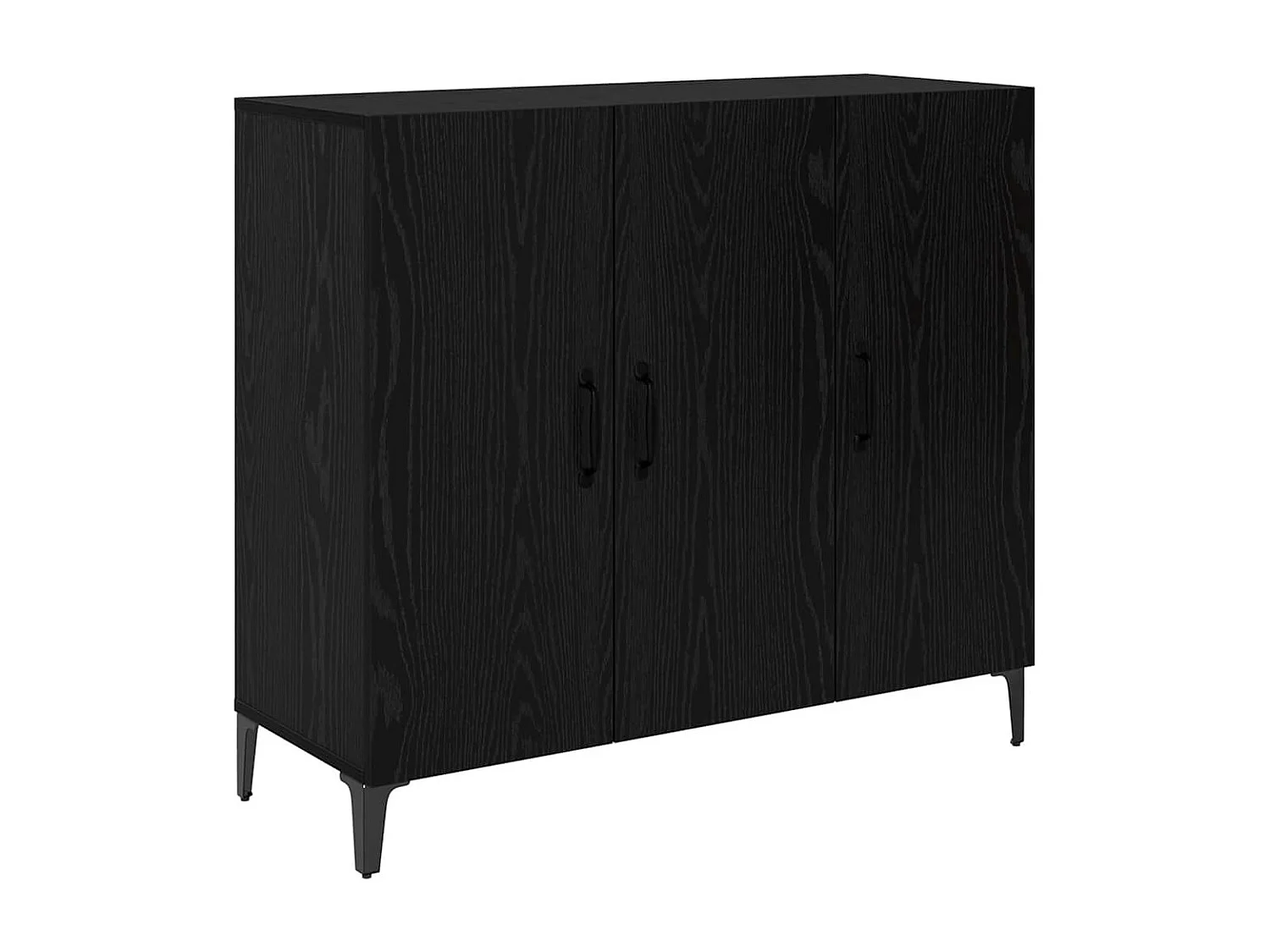Buffet Chêne noir 34 x 90 x 80 cm Bois d'ingénierie