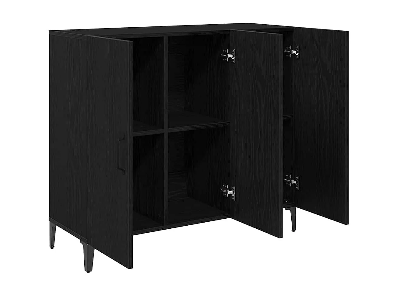 Buffet Chêne noir 34 x 90 x 80 cm Bois d'ingénierie