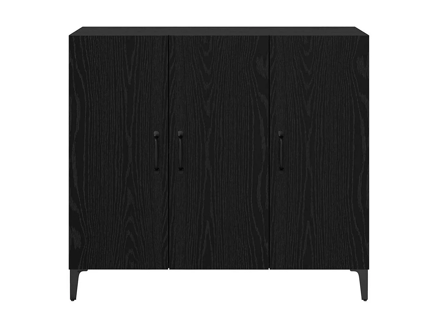 Buffet Chêne noir 34 x 90 x 80 cm Bois d'ingénierie