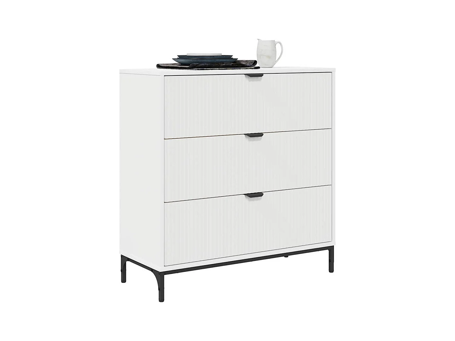 Buffet avec tiroir Blanc 79,5 x 33 x 82 cm Bois d'ingénierie